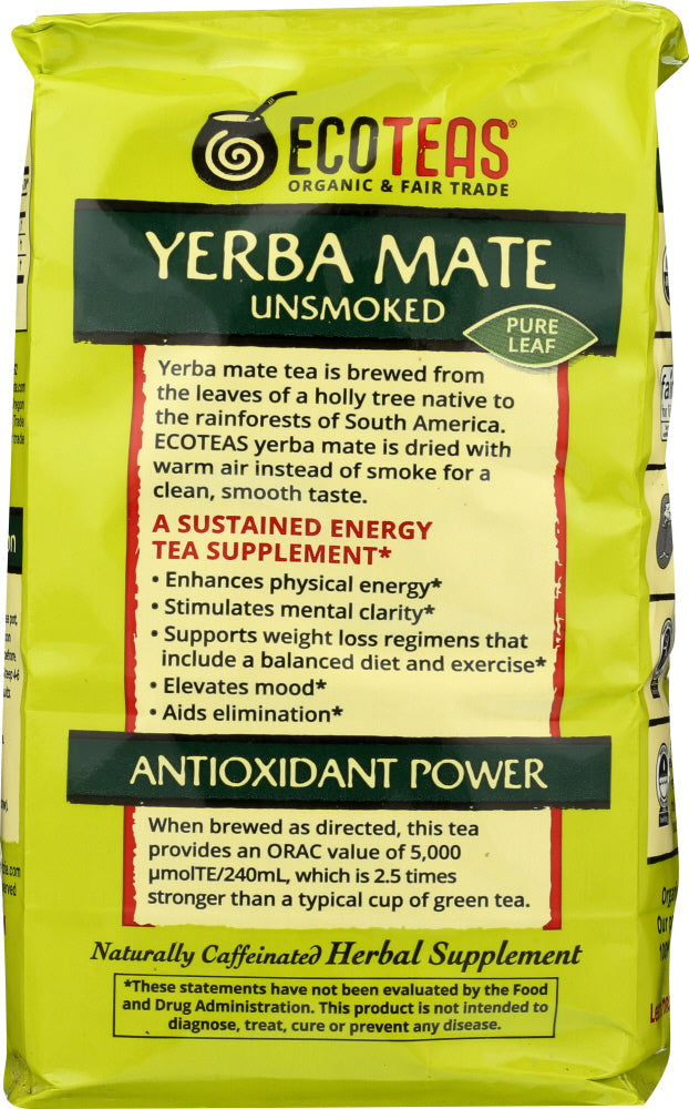 Eco Tea: Organic Yerba Mate Tea Loose, 16 Oz