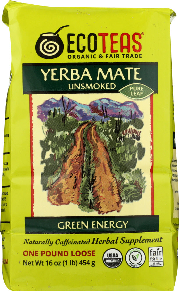 Eco Tea: Organic Yerba Mate Tea Loose, 16 Oz