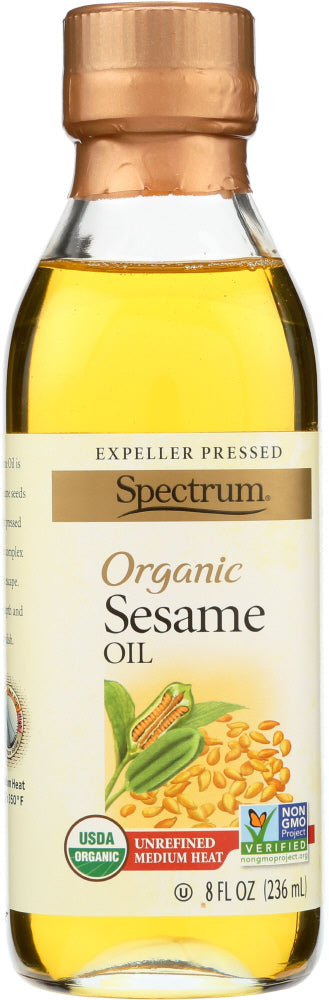 Spectrum Naturals: Oil Sesame Unrefined, 8 Oz