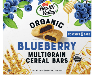 Health Valley: Organic Multigrain Cereal Bars Blueberry, 7.9 Oz - RubertOrganics