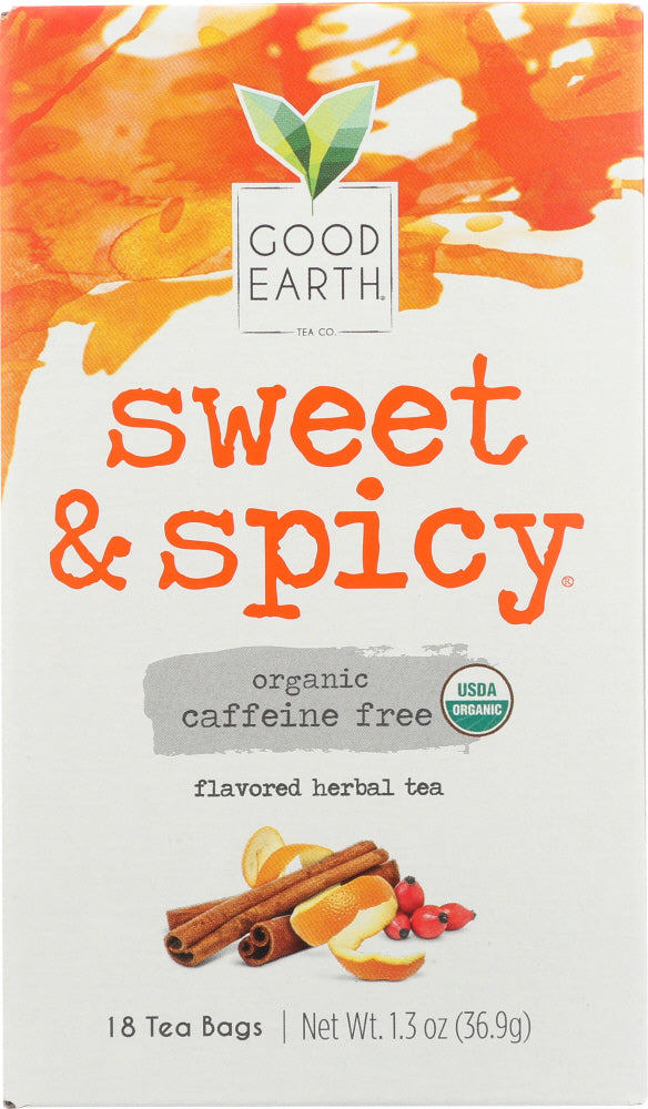 Good Earth: Organic Herbal Tea Caffeine Free Sweet & Spicy, 18 Bg