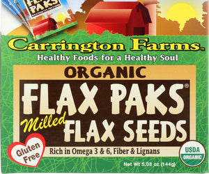 Carrington Farms: Organic Milled Flax Seeds Pack Of 12, 5.08 Oz