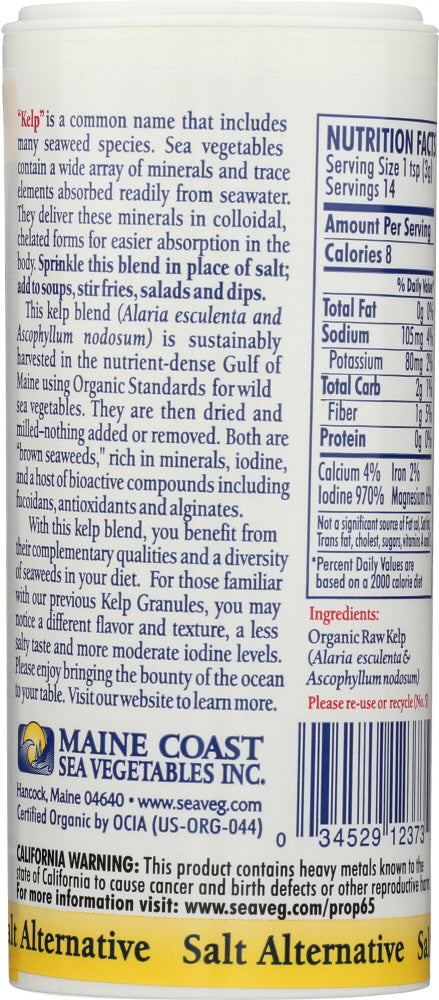 Maine Coast: Organic Kelp Blend Granules Shaker, 1.5 Oz