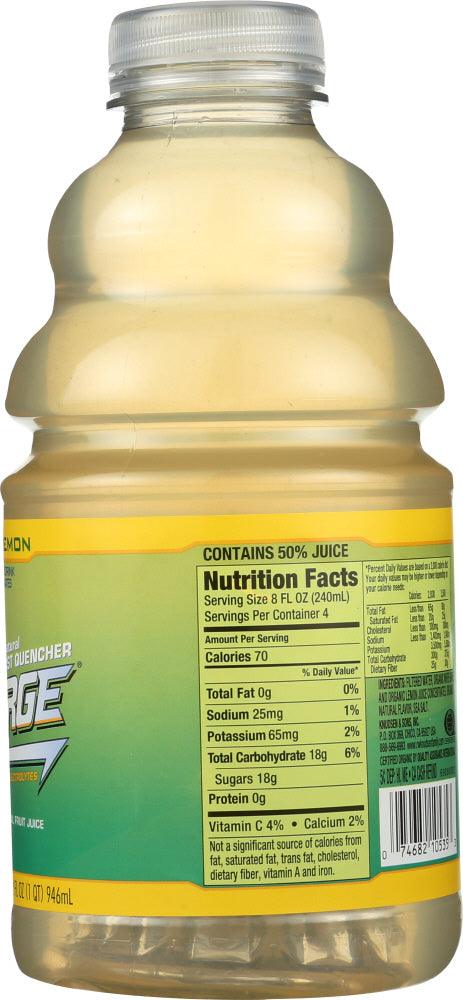 Knudsen: Juice Recharge Lemon Organic, 32 Oz - RubertOrganics