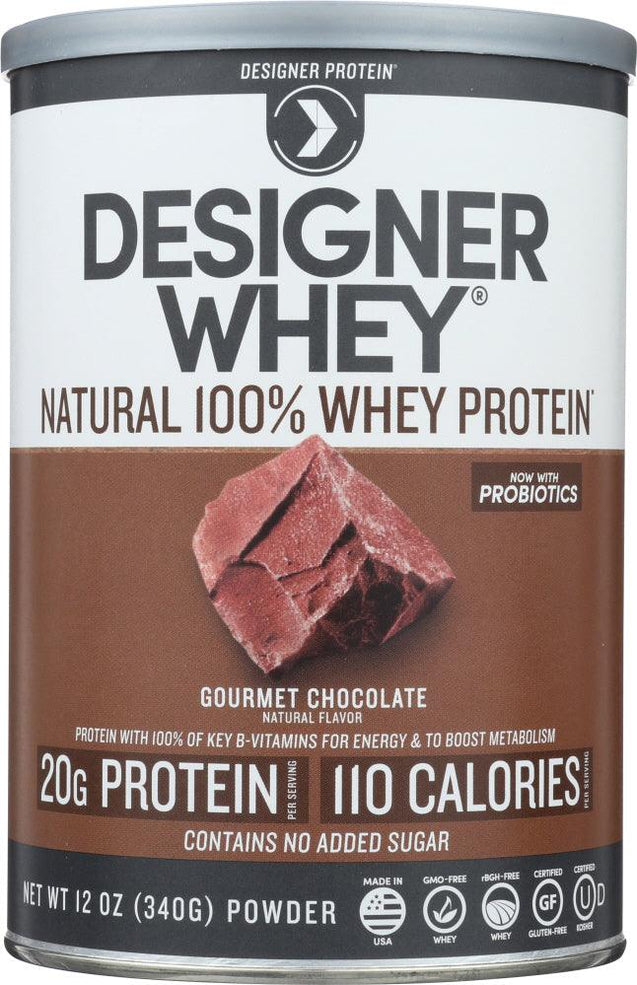 Designer Protein Whey: Gourmet Chocolate Protein Powder, 12 Oz - RubertOrganics