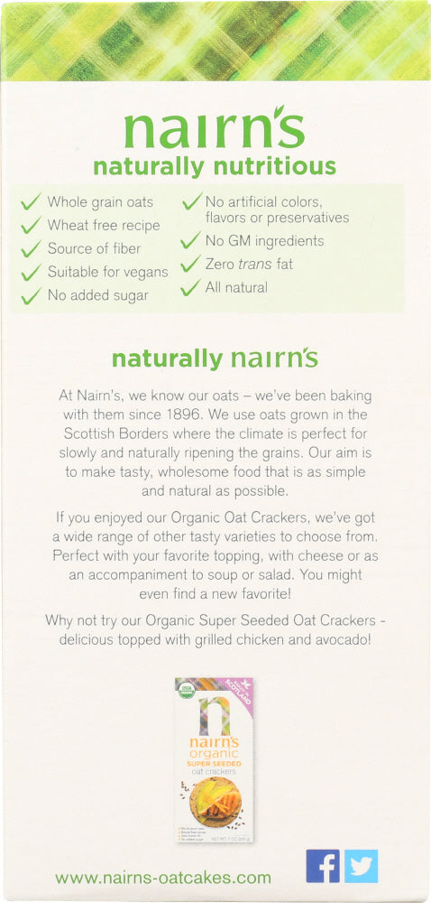 Nairns: Organic Oat Crackers, 8.8 Oz