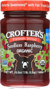 Crofters: Conserve Seedless Raspberry Organic, 16.5 Oz