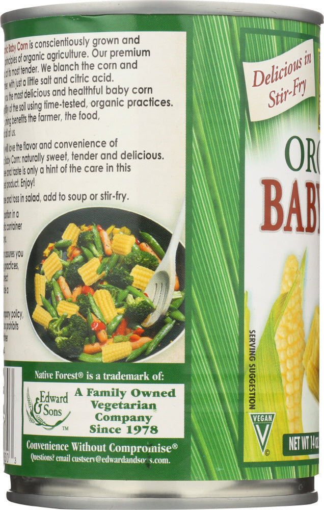 Native Forest: Organic Cut Baby Corn, 14 Oz
