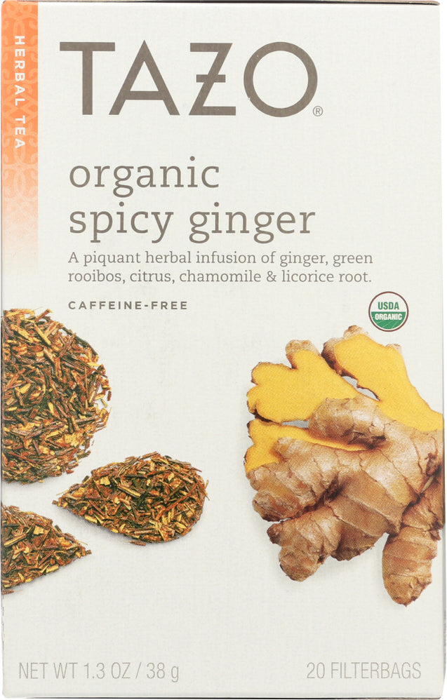 Tazo: Tea Ginger Spicy Organic, 1.3 Oz