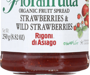 Rigoni: Fiordifrutta Organic Fruit Spread Strawberry, 8.82 Oz