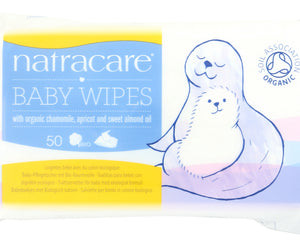 Natracare: Organic Baby Wipes, 50 Pc