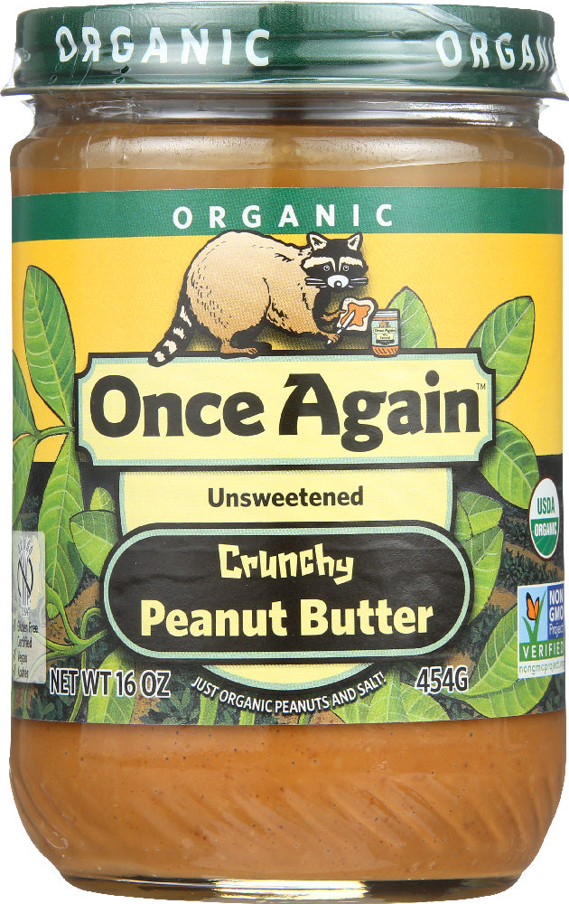 Once Again: Peanut Butter Crunchy Organic, 16 Oz