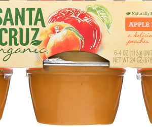 Santa Cruz: Applesauce Peach Pack Of 6, 24 Oz
