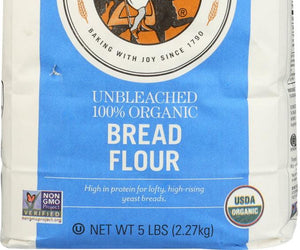 King Arthur: 100% Organic Bread Flour, 5 Lb - RubertOrganics