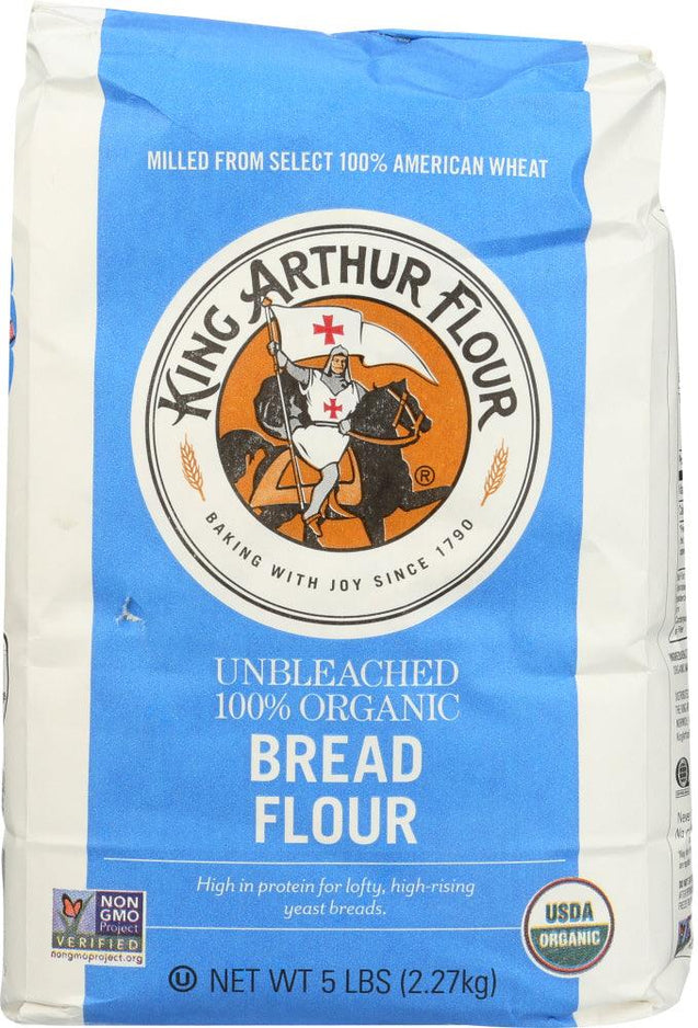 King Arthur: 100% Organic Bread Flour, 5 Lb - RubertOrganics