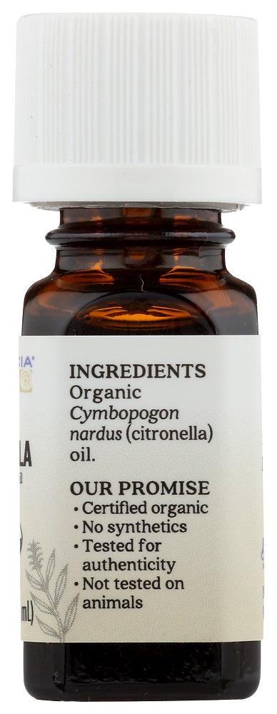 Aura Cacia: Organic Citronella Pure Essential Oil, 0.25 Oz - RubertOrganics