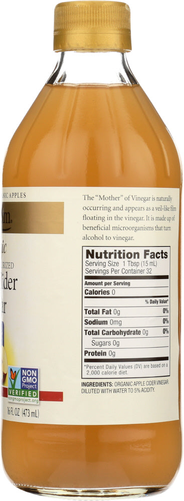 Spectrum Naturals: Vinegar Apple Cider Unfiltered, 16 Oz