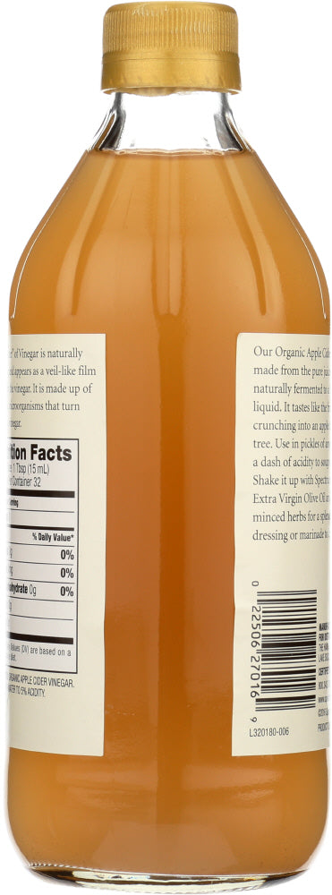 Spectrum Naturals: Vinegar Apple Cider Unfiltered, 16 Oz