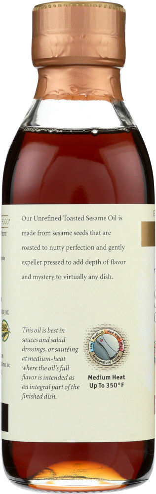 Spectrum Naturals: Oil Sesame Toasted Unrefined, 8 Oz