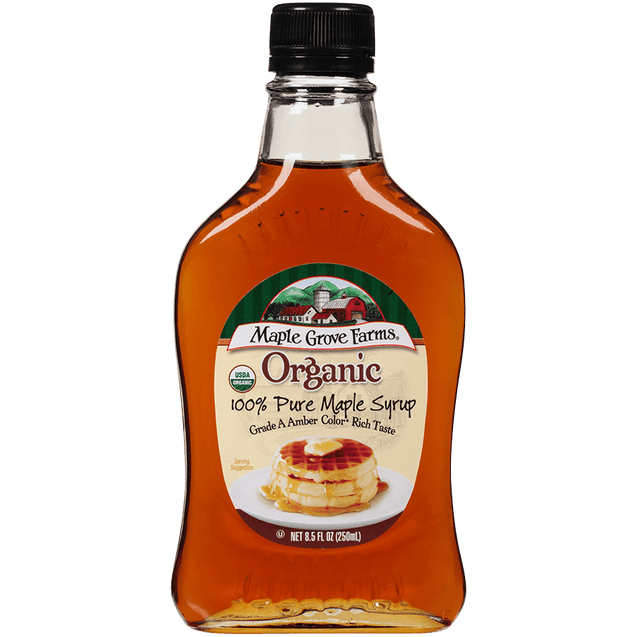 Maple Grove: Pure Organic Maple Syrup Amber Color, 8.5 Oz