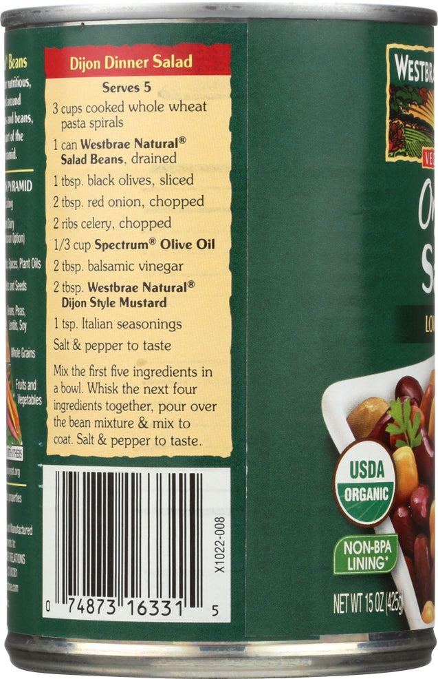 Westbrae: Organic Salad Beans, 15 Oz