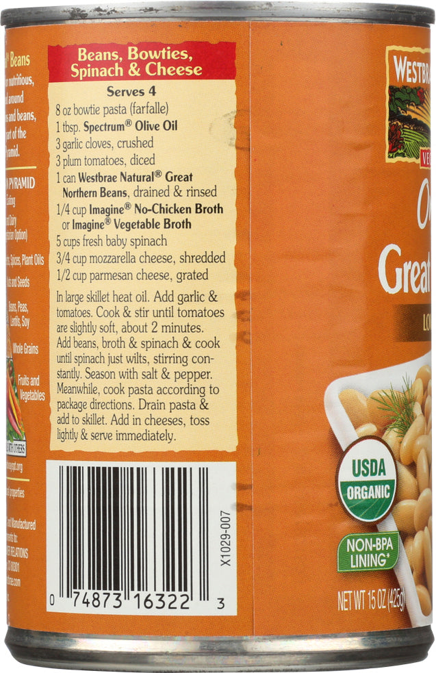 Westbrae: Organic Great Northern Beans, 15 Oz
