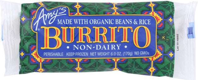 Amys: Organic Beans And Rice Non-dairy Burrito, 6 Oz - RubertOrganics