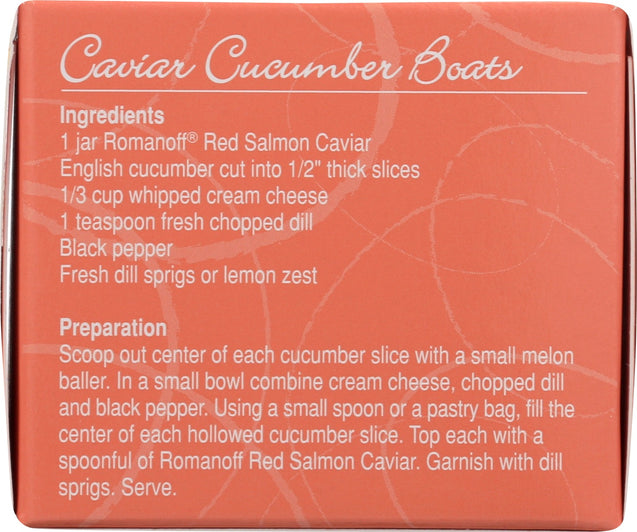 Romanoff: Caviar Red Salmon Select, 2 Oz