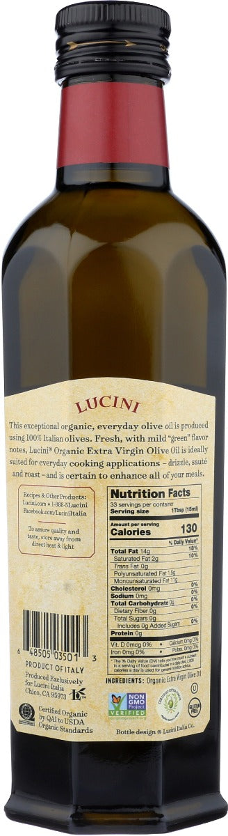 Lucini Italia: Organic Extra Virgin Olive Oil, 16.9 Oz