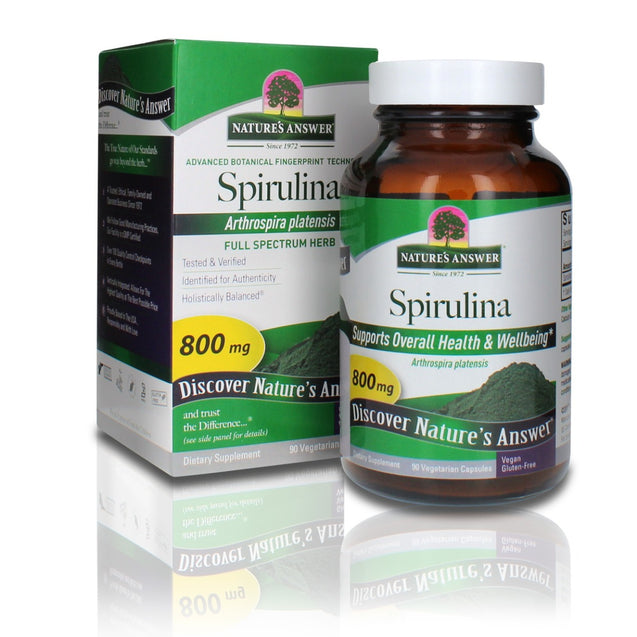 Natures Answer: Spirulina Full Spectrum Herb 800 Mg, 90 Vc