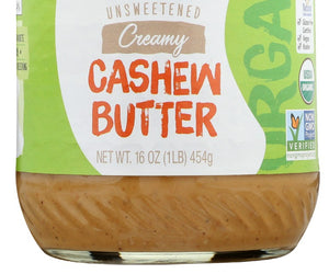 Once Again: Organic  Unsweetened Creamy Cashew Butter, 16 Oz