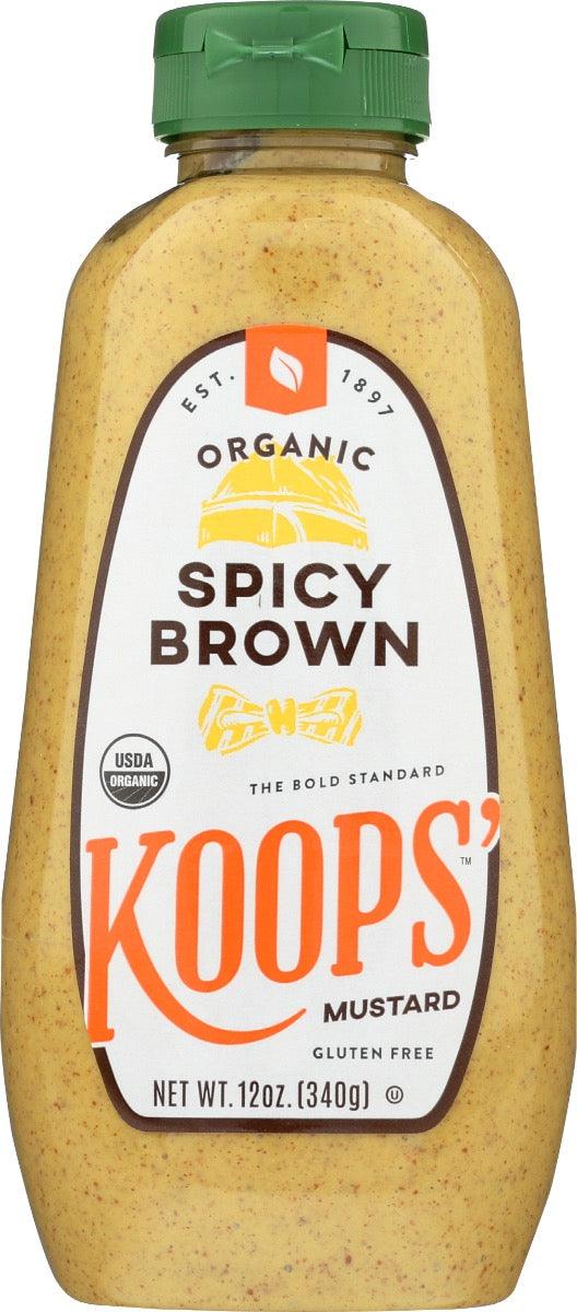 Koops: Mustard Spicy Brown Org, 12 Oz - RubertOrganics