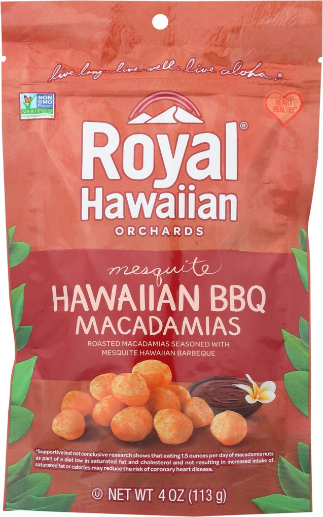 Royal Hawaiian Orchards: Nut Macadamia Hwiian Bbq, 4 Oz