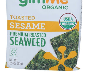 Gimme: Premium Organic Seaweed Toasted Sesame, 0.35 Oz