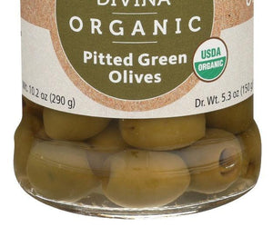 Divina: Organic Green Olives Pitted, 5.3 Oz - RubertOrganics