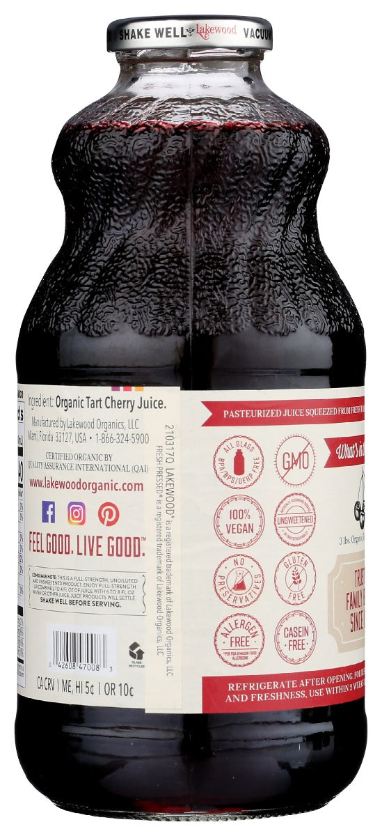 Lakewood: Organic Pure Tart Cherry Juice, 32 Fo