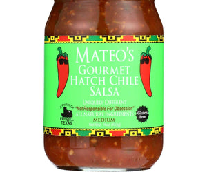 Mateos Gourmet: Salsa Hatch Chile, 16 Oz - RubertOrganics
