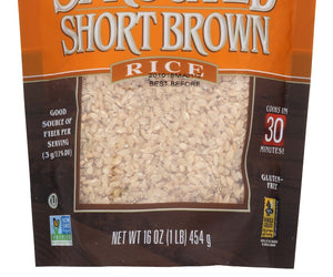Lundberg: Rice Sprtd Brwn Short, 16 Oz