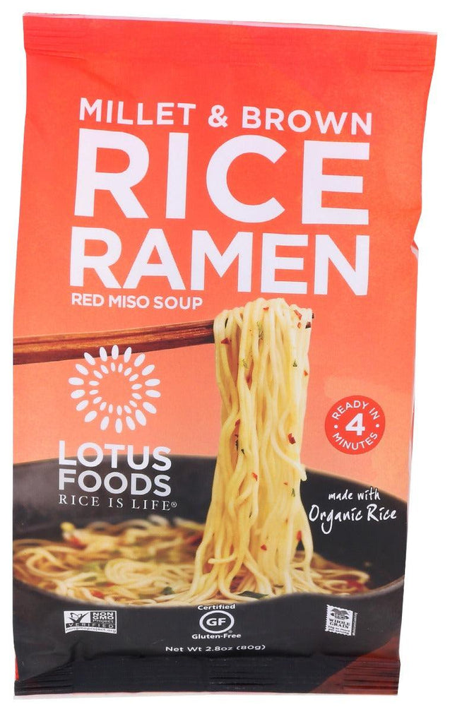 Lotus Foods: Millet Brown Rice Ramen With Red Miso Soup, 2.8 Oz - RubertOrganics