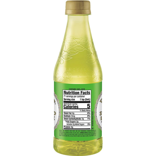 Roses: Sweetened Lime Juice Pet, 12 Oz