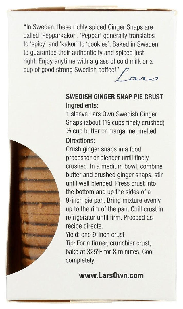 Lars Own: Swedish Ginger Snaps Box, 10.6 Oz - RubertOrganics