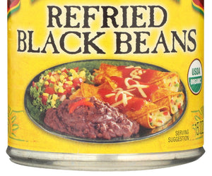 La Preferida: Organic Authentic Refried Black Beans, 15 Oz