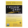 Organic & Pure: Tea Whte Lmngrss Gngr Org, 18 Bg