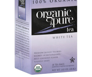 Organic & Pure: Tea White Org, 18 Bg