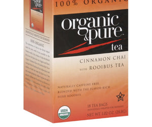Organic & Pure: Tea Herbl Chai Cnnmn Root Org, 18 Bg
