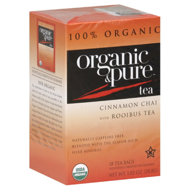 Organic & Pure: Tea Herbl Chai Cnnmn Root Org, 18 Bg