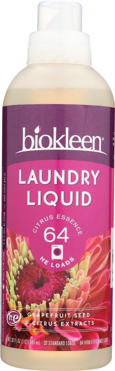 Bio Kleen: Laundry Liq Citrus, 32 Oz - RubertOrganics