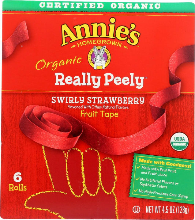 Annies Homegrown: Fruit Peely Swrly Strwbry, 4.5 Oz - RubertOrganics