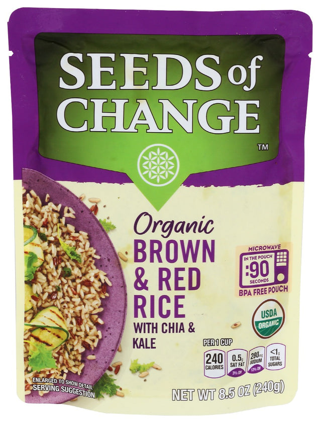 Seeds Of Change: Organic Brown & Red Rice With Chia & Kale, 8.5 Oz