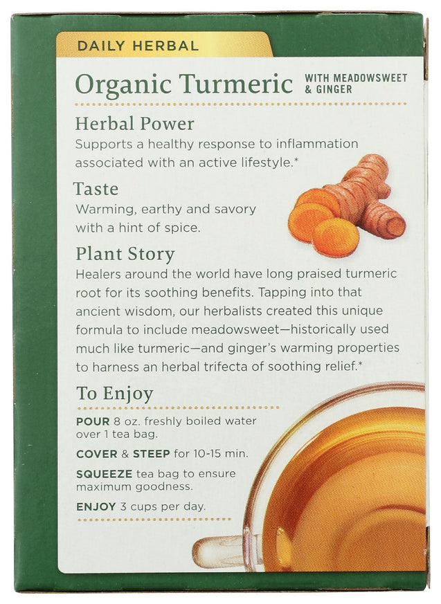 Traditional Medicinals: Organic Turmeric With Meadowsweet And Ginger Tea, 16 Bg
